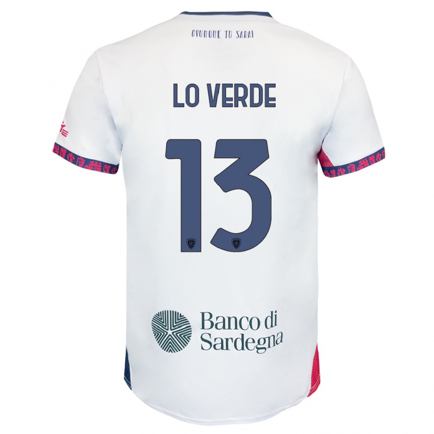 גברים כדורגל Giuseppe Lo Verde #13 לבן נייבי אדום הרחק ג'רזי 2025/26