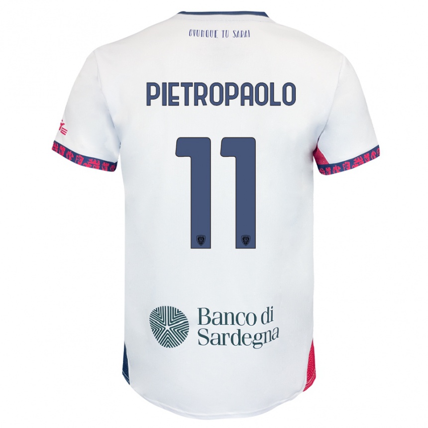 גברים כדורגל Mario Pietropaolo #11 לבן נייבי אדום הרחק ג'רזי 2025/26