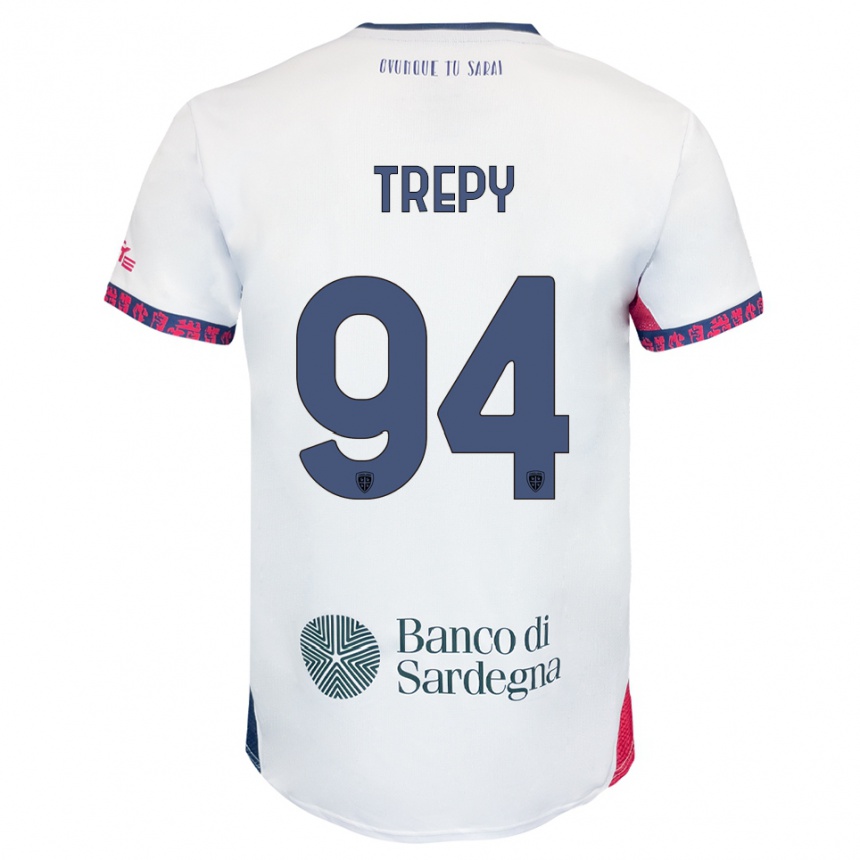 גברים כדורגל Yael Trepy #94 לבן נייבי אדום הרחק ג'רזי 2025/26