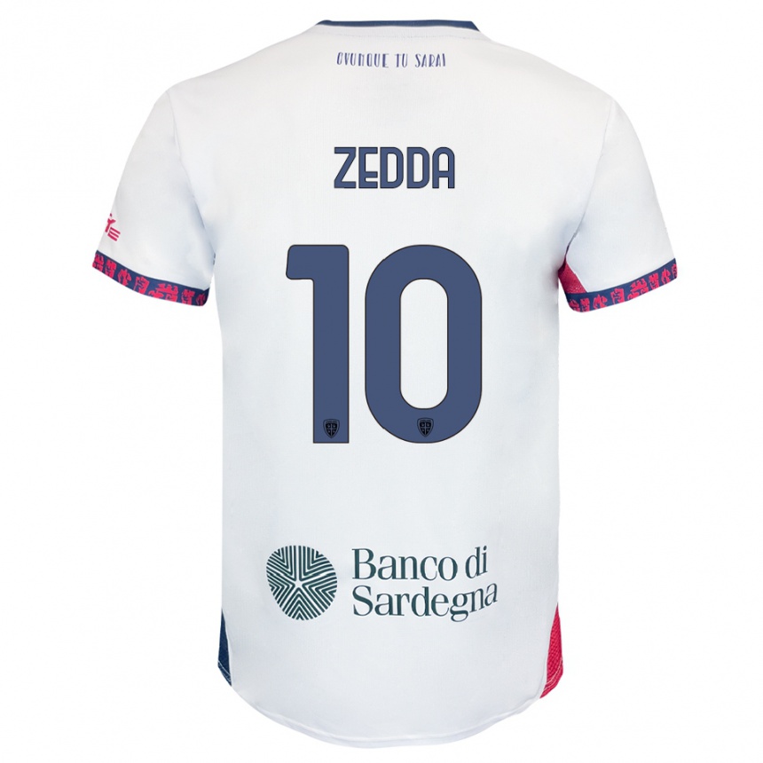 גברים כדורגל Diego Zedda #10 לבן נייבי אדום הרחק ג'רזי 2025/26