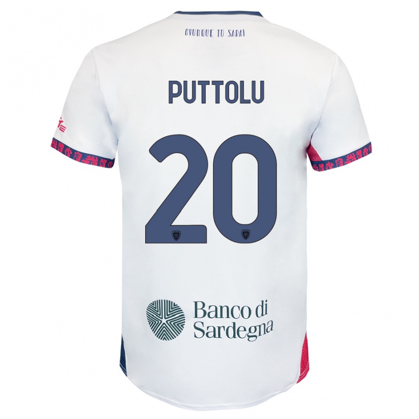 גברים כדורגל Diego Puttolu #20 לבן נייבי אדום הרחק ג'רזי 2025/26