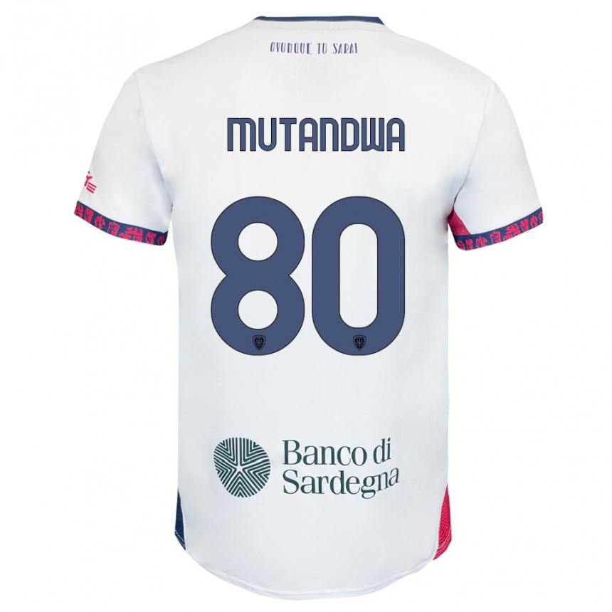 גברים כדורגל Kingstone Mutandwa #80 לבן נייבי אדום הרחק ג'רזי 2025/26