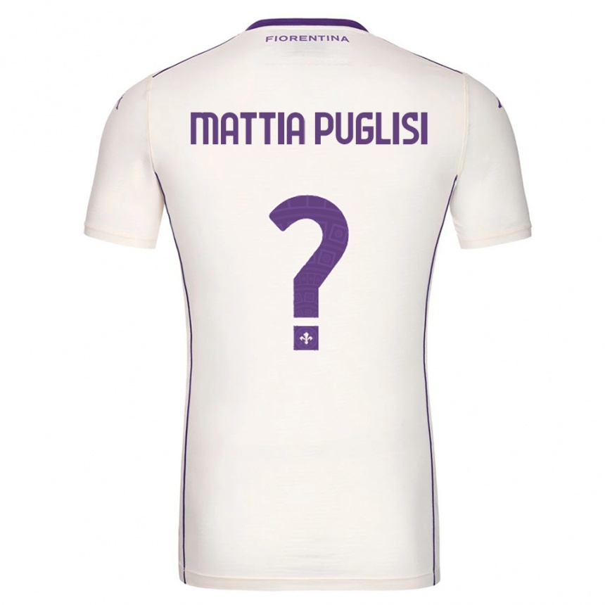 גברים כדורגל Luca Mattia Puglisi #0 לבן סגול אדום הרחק ג'רזי 2025/26