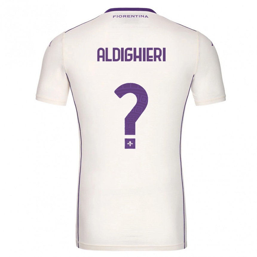 גברים כדורגל Benedetto Aldighieri #0 לבן סגול אדום הרחק ג'רזי 2025/26