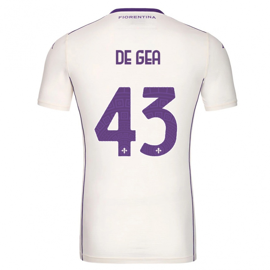 גברים כדורגל דויד דה חאה #43 לבן סגול אדום הרחק ג'רזי 2025/26