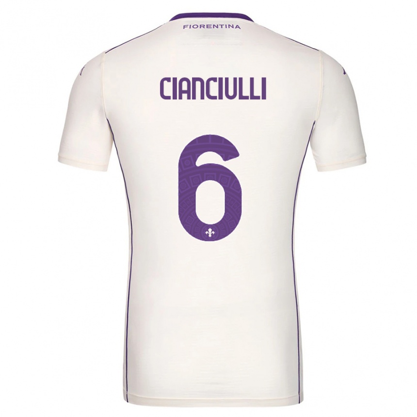גברים כדורגל Salvatore Cianciulli #6 לבן סגול אדום הרחק ג'רזי 2025/26