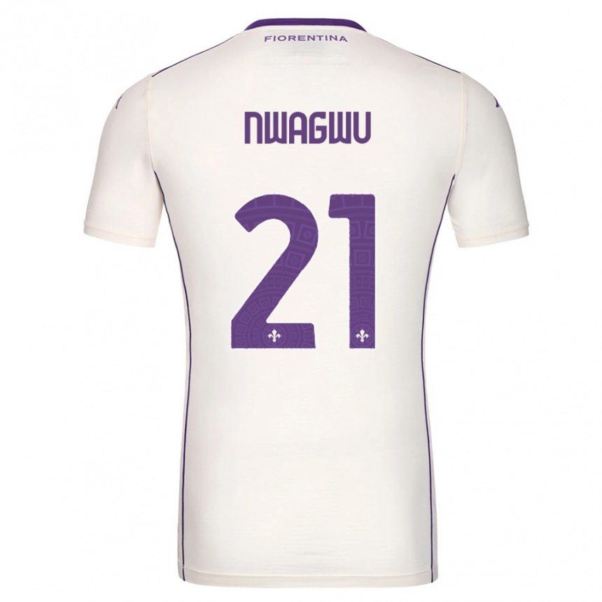 גברים כדורגל Ikenna Nwagwu #21 לבן סגול אדום הרחק ג'רזי 2025/26
