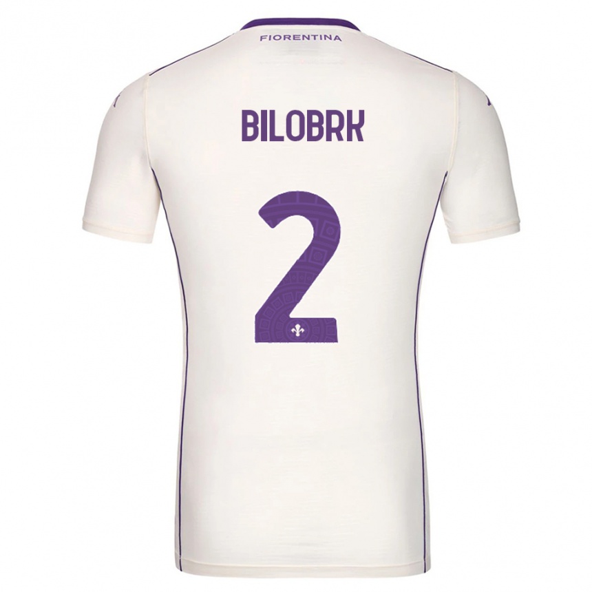 גברים כדורגל Ante Bilobrk #2 לבן סגול אדום הרחק ג'רזי 2025/26