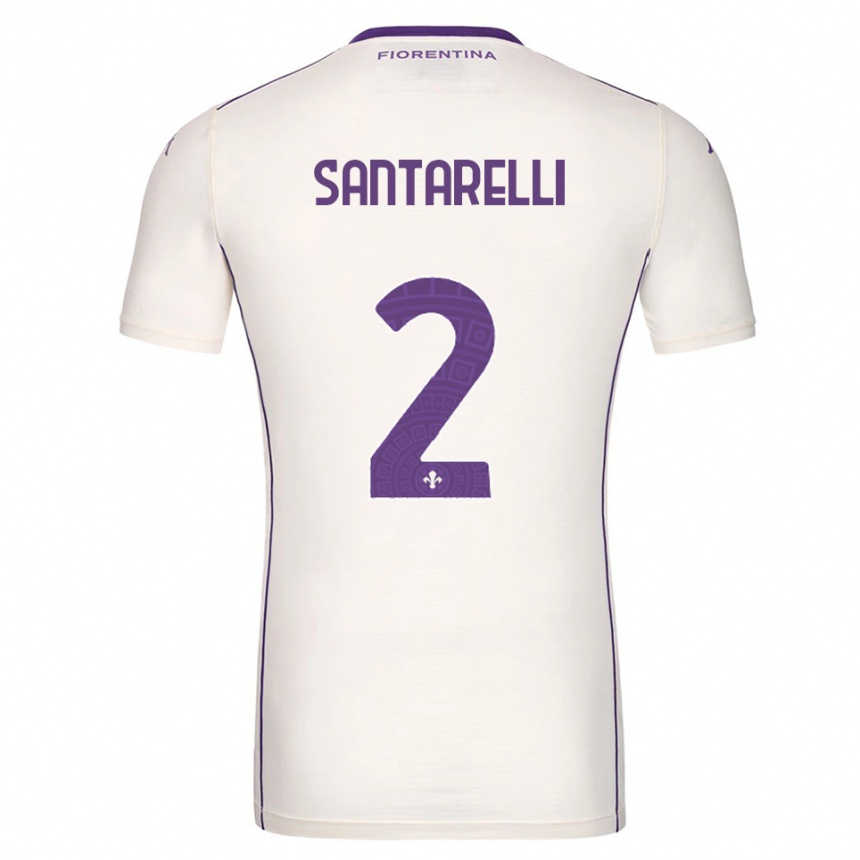 גברים כדורגל Andrea Santarelli #2 לבן סגול אדום הרחק ג'רזי 2025/26