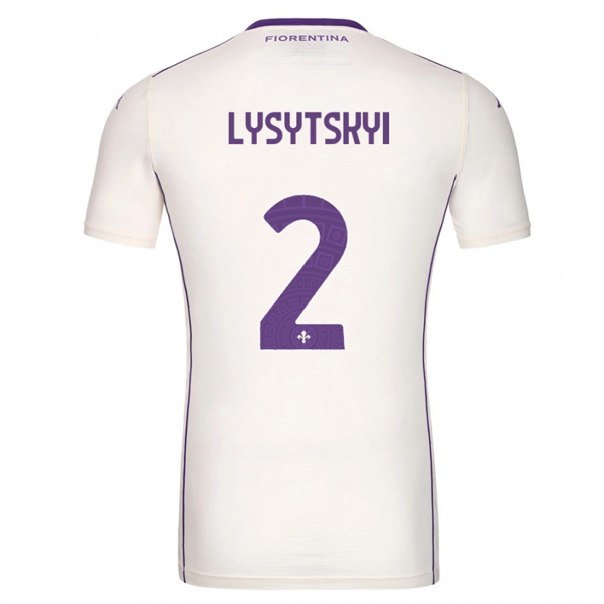 גברים כדורגל Andriy Lysytskyi #2 לבן סגול אדום הרחק ג'רזי 2025/26