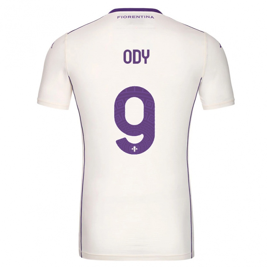 גברים כדורגל Edwin Ody #9 לבן סגול אדום הרחק ג'רזי 2025/26