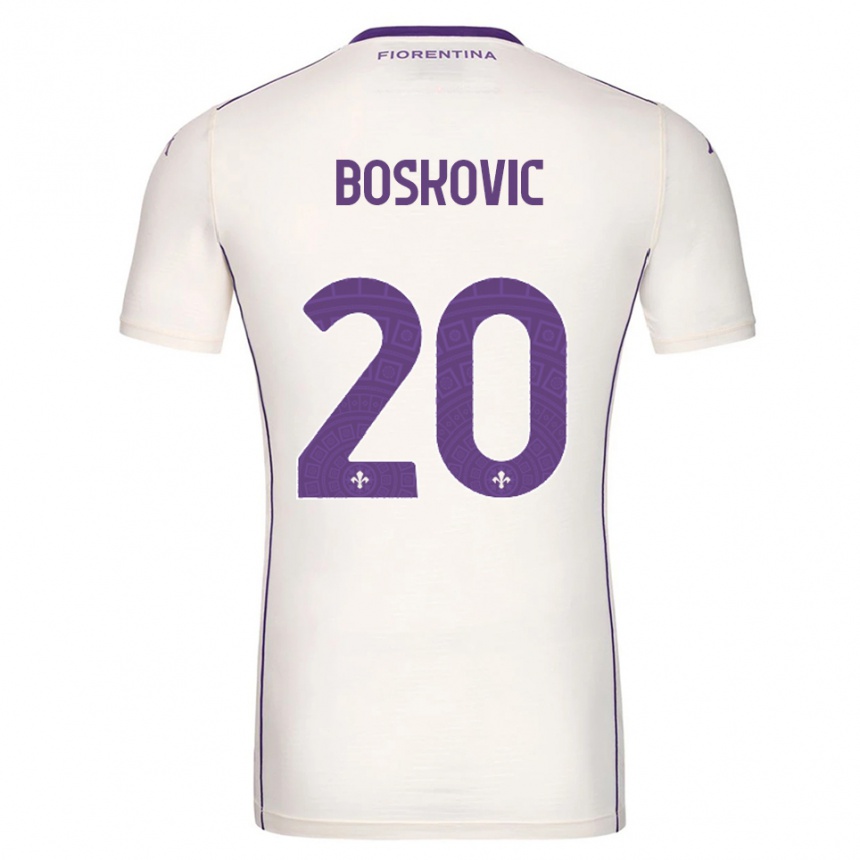 גברים כדורגל Matko Boskovic #20 לבן סגול אדום הרחק ג'רזי 2025/26
