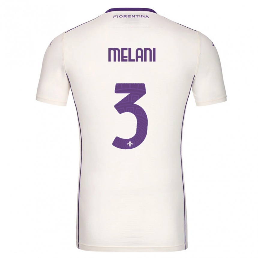 גברים כדורגל Federico Melani #3 לבן סגול אדום הרחק ג'רזי 2025/26