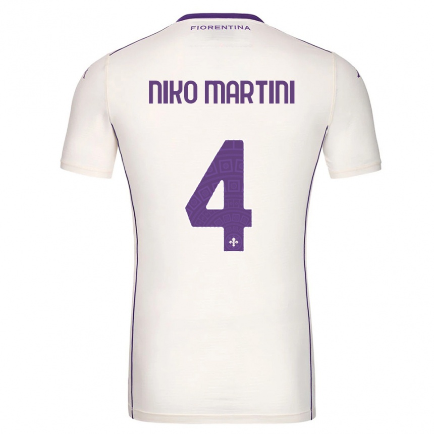 גברים כדורגל ניקו מרטיני #4 לבן סגול אדום הרחק ג'רזי 2025/26