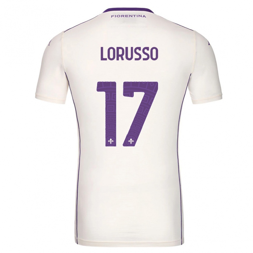 גברים כדורגל Angelo Lorusso #17 לבן סגול אדום הרחק ג'רזי 2025/26
