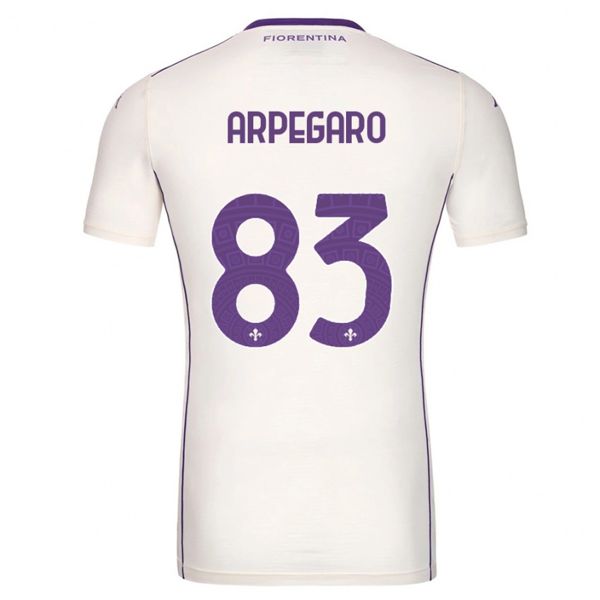 גברים כדורגל Sofia Arpegaro #83 לבן סגול אדום הרחק ג'רזי 2025/26