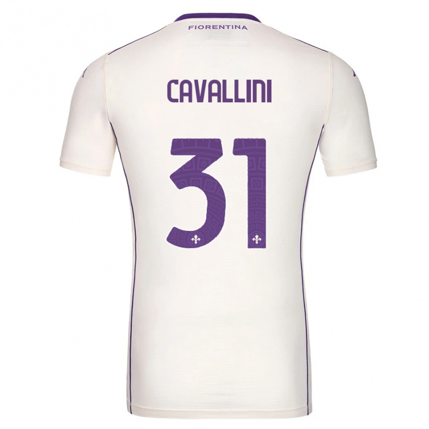 גברים כדורגל Aurora Cavallini #31 לבן סגול אדום הרחק ג'רזי 2025/26