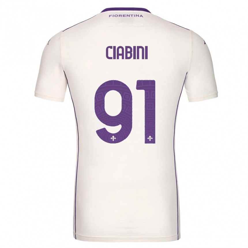 גברים כדורגל Giulia Ciabini #91 לבן סגול אדום הרחק ג'רזי 2025/26