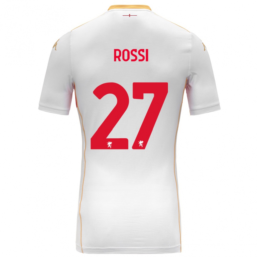 גברים כדורגל Lucrezia Rossi #27 לבן אדום הרחק ג'רזי 2025/26