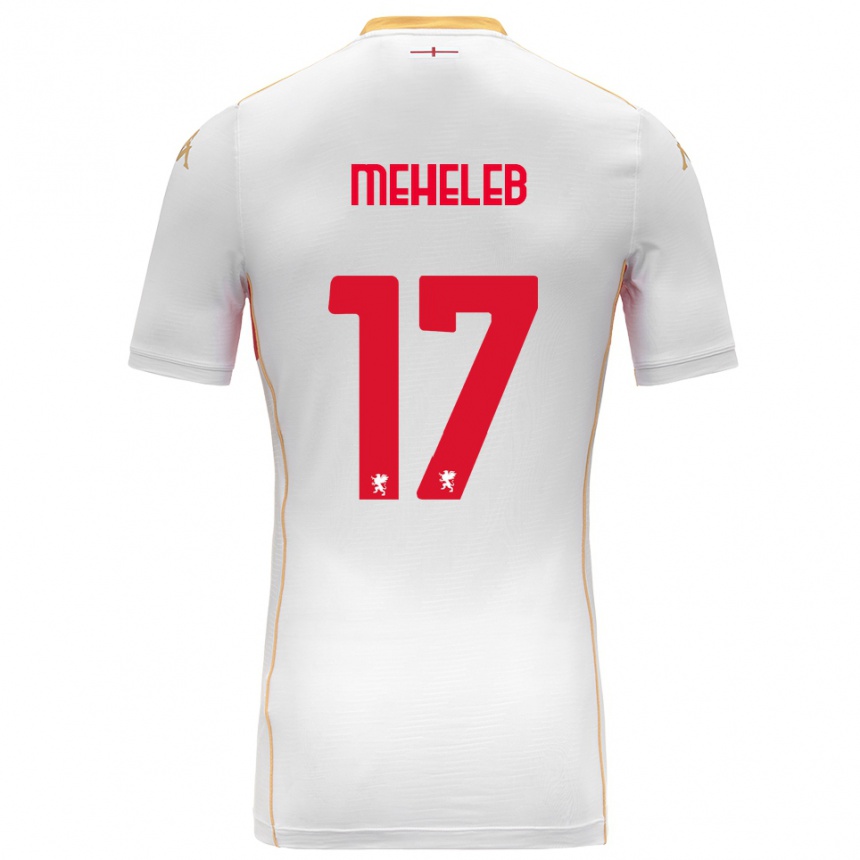 גברים כדורגל Sami Meheleb #17 לבן אדום הרחק ג'רזי 2025/26