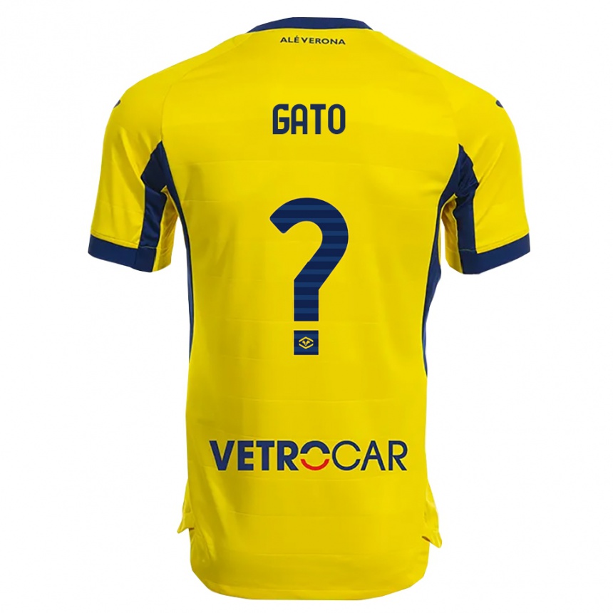 גברים כדורגל Denzel Gato #0 צהוב נייבי הרחק ג'רזי 2025/26