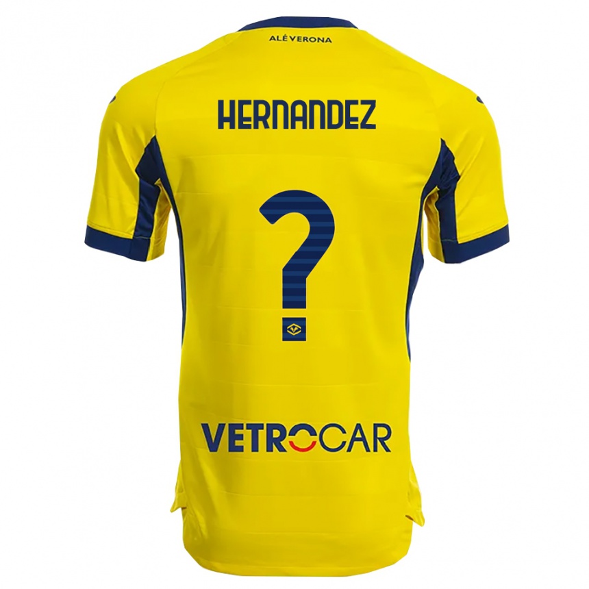 גברים כדורגל Joaquin Hernandez #0 צהוב נייבי הרחק ג'רזי 2025/26