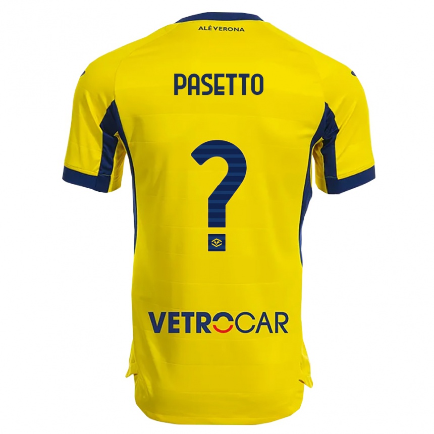 גברים כדורגל Michele Pasetto #0 צהוב נייבי הרחק ג'רזי 2025/26
