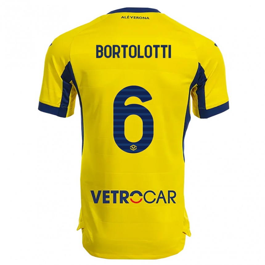 גברים כדורגל Marco Bortolotti #6 צהוב נייבי הרחק ג'רזי 2025/26