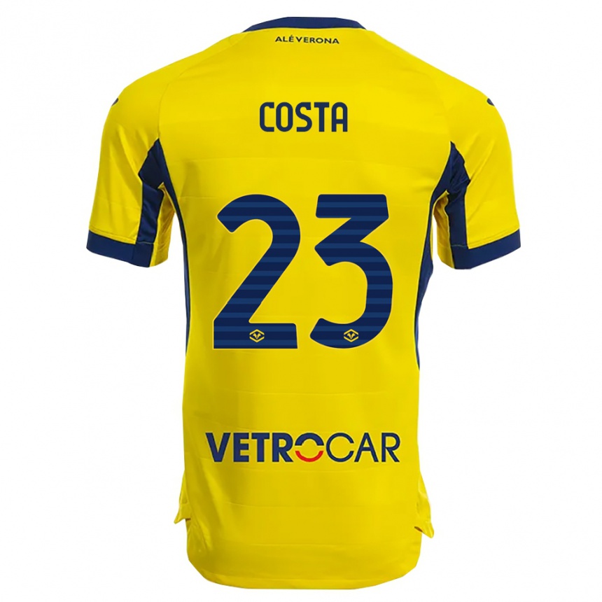 גברים כדורגל Nicole Costa #23 צהוב נייבי הרחק ג'רזי 2025/26