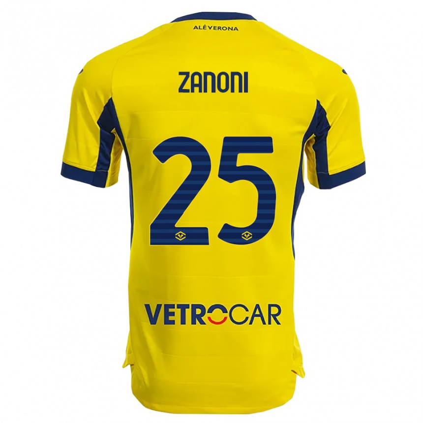גברים כדורגל Greta Zanoni #25 צהוב נייבי הרחק ג'רזי 2025/26