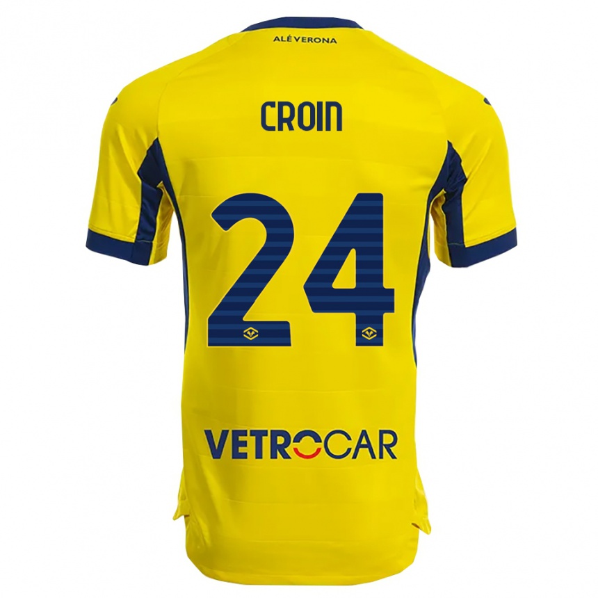 גברים כדורגל Nicole Croin #24 צהוב נייבי הרחק ג'רזי 2025/26