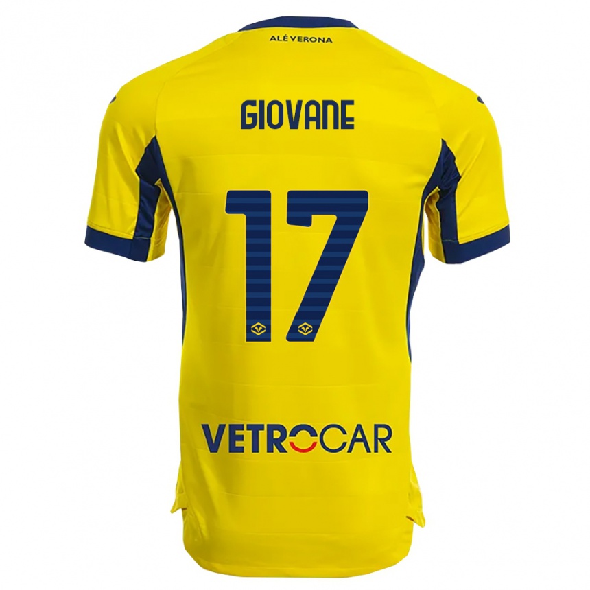 גברים כדורגל Giovane #17 צהוב נייבי הרחק ג'רזי 2025/26