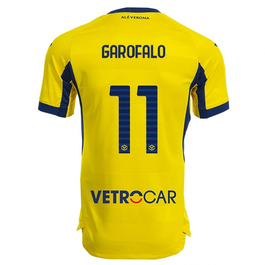 גברים כדורגל Lorenzo Garofalo #11 צהוב נייבי הרחק ג'רזי 2025/26