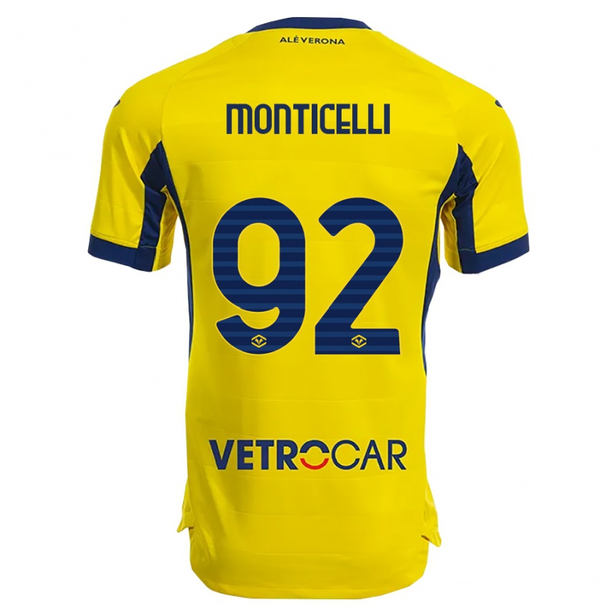 גברים כדורגל Luca Monticelli #92 צהוב נייבי הרחק ג'רזי 2025/26