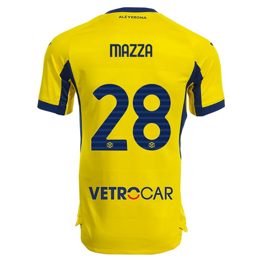 גברים כדורגל Vittoria Karol Mazza #28 צהוב נייבי הרחק ג'רזי 2025/26