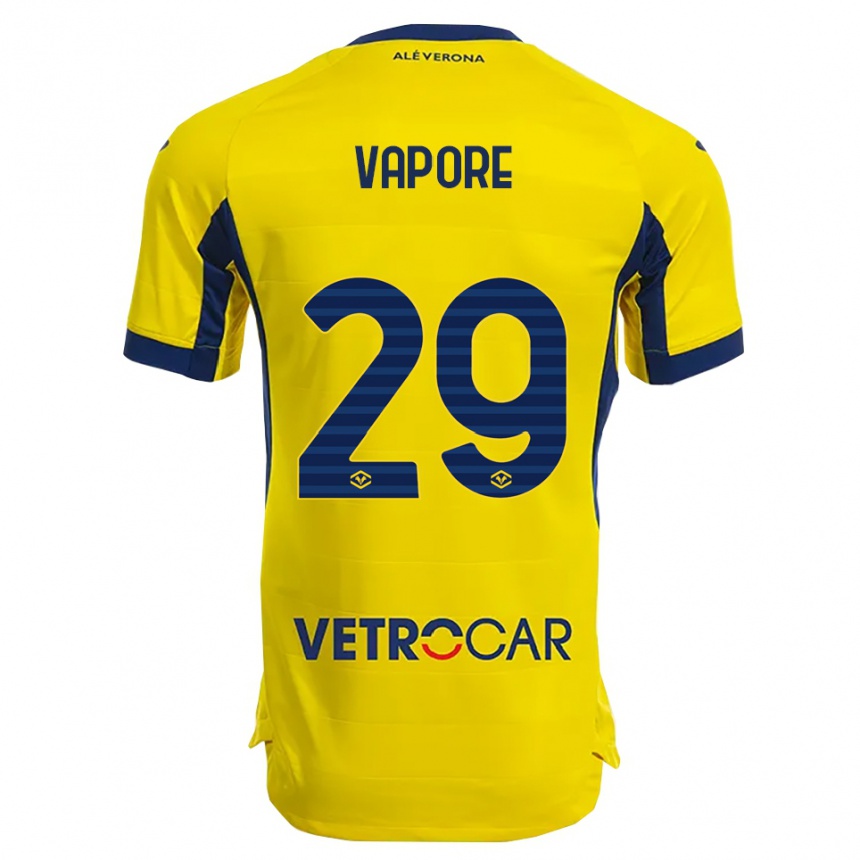 גברים כדורגל Angelo Vapore #29 צהוב נייבי הרחק ג'רזי 2025/26