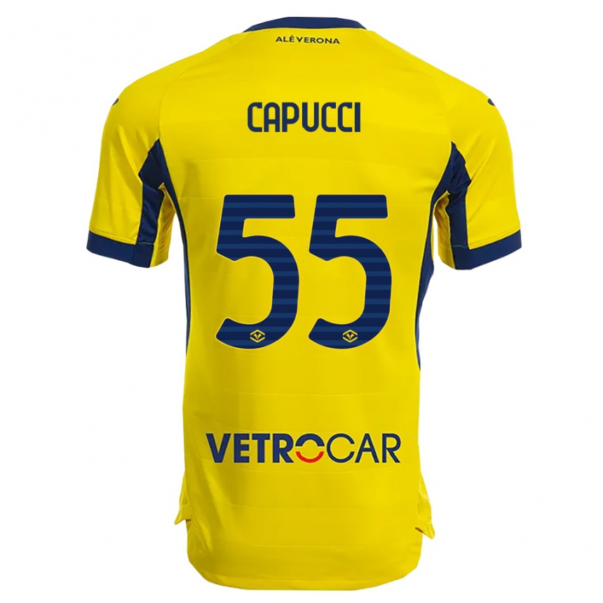 גברים כדורגל Laura Capucci #55 צהוב נייבי הרחק ג'רזי 2025/26