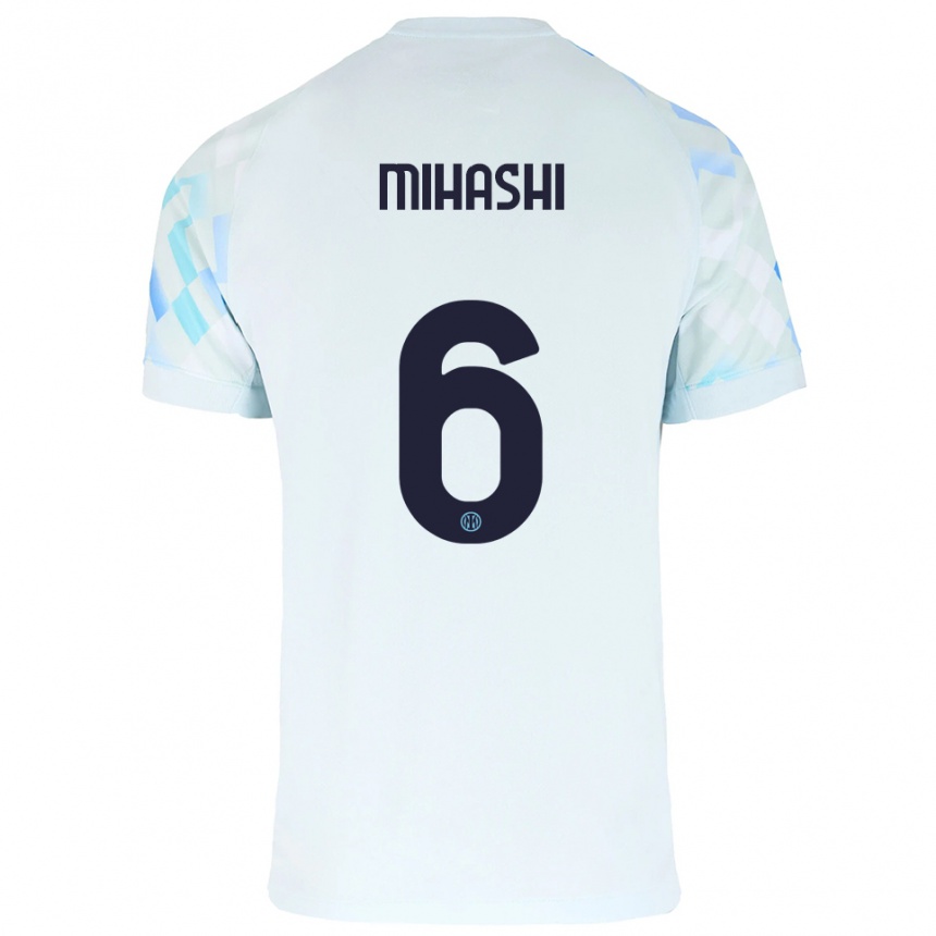 גברים כדורגל Mana Mihashi #6 לבן כחול הרחק ג'רזי 2025/26