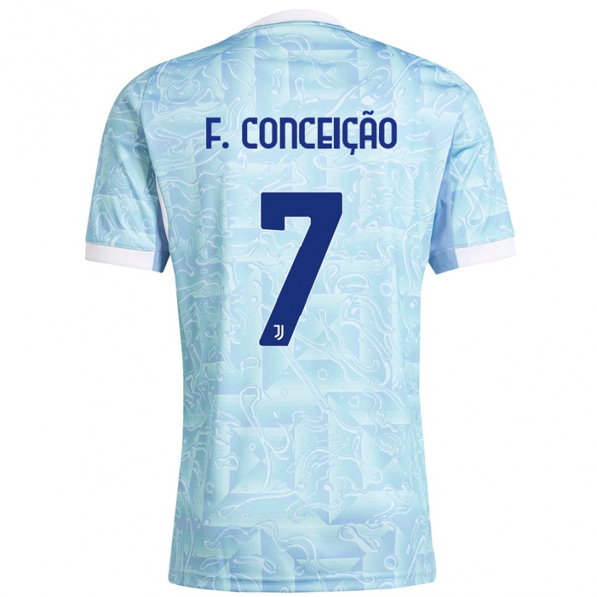 גברים כדורגל פרנסיסקו קונסיאו #7 תכלת צהוב הרחק ג'רזי 2025/26