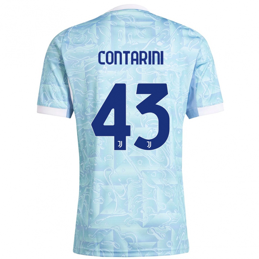 גברים כדורגל Jacopo Contarini #43 תכלת צהוב הרחק ג'רזי 2025/26 גברים כדורגל Jacopo Contarini #43 תכלת צהוב הרחק ג'רזי 2025/26