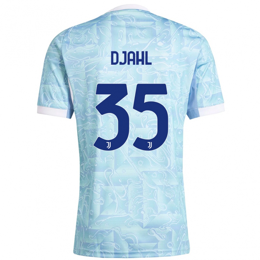 גברים כדורגל Rayan Djahl #35 תכלת צהוב הרחק ג'רזי 2025/26