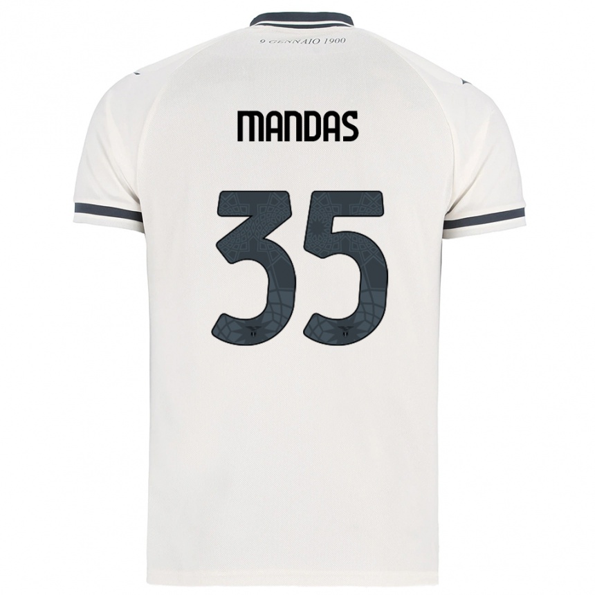 גברים כדורגל חריסטוס מנדאס #35 לבן נייבי הרחק ג'רזי 2025/26