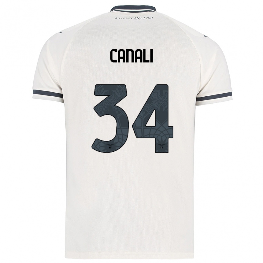 גברים כדורגל Giorgio Canali #34 לבן נייבי הרחק ג'רזי 2025/26