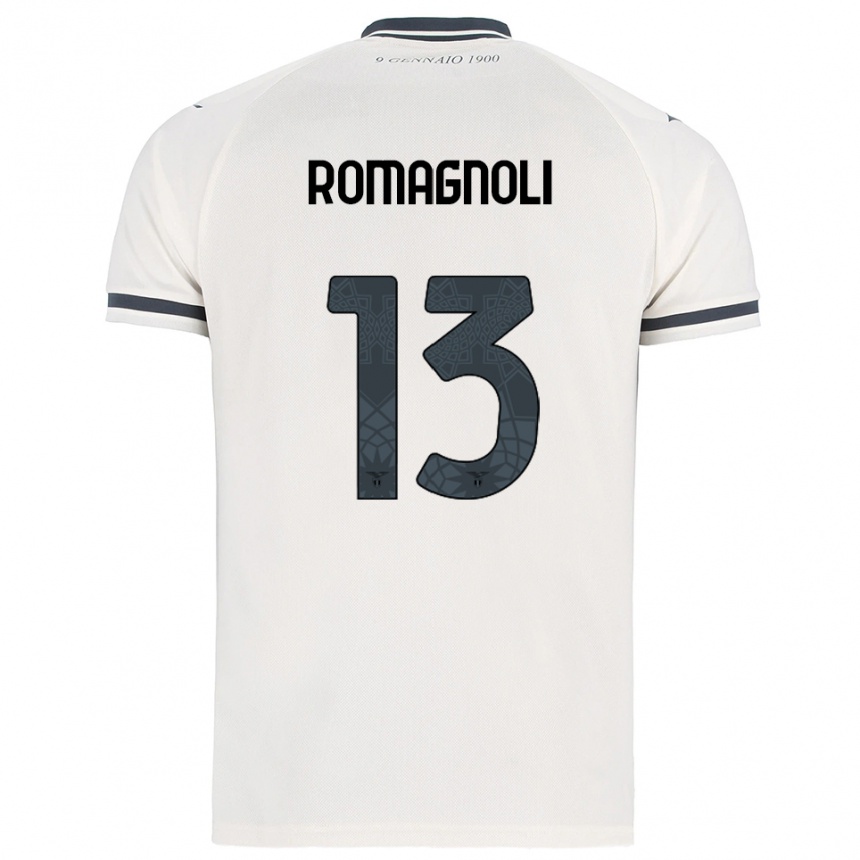 גברים כדורגל אלסיו רומניולי #13 לבן נייבי הרחק ג'רזי 2025/26 גברים כדורגל אלסיו רומניולי #13 לבן נייבי הרחק ג'רזי 2025/26