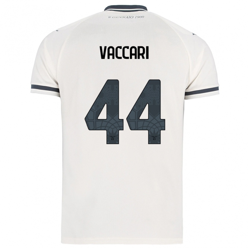 גברים כדורגל Flavia Vaccari #44 לבן נייבי הרחק ג'רזי 2025/26