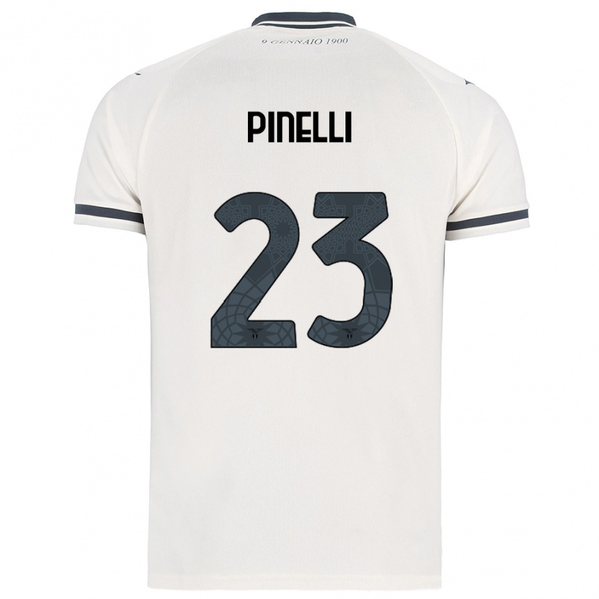 גברים כדורגל Pietro Pinelli #23 לבן נייבי הרחק ג'רזי 2025/26