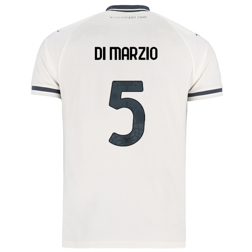 גברים כדורגל Flavio Di Marzio #5 לבן נייבי הרחק ג'רזי 2025/26