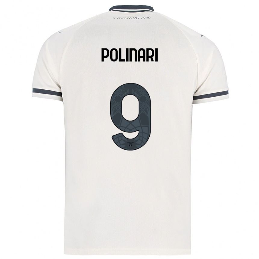 גברים כדורגל Fabio Polinari #9 לבן נייבי הרחק ג'רזי 2025/26