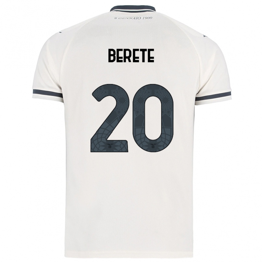 גברים כדורגל Moustapha Berete #20 לבן נייבי הרחק ג'רזי 2025/26