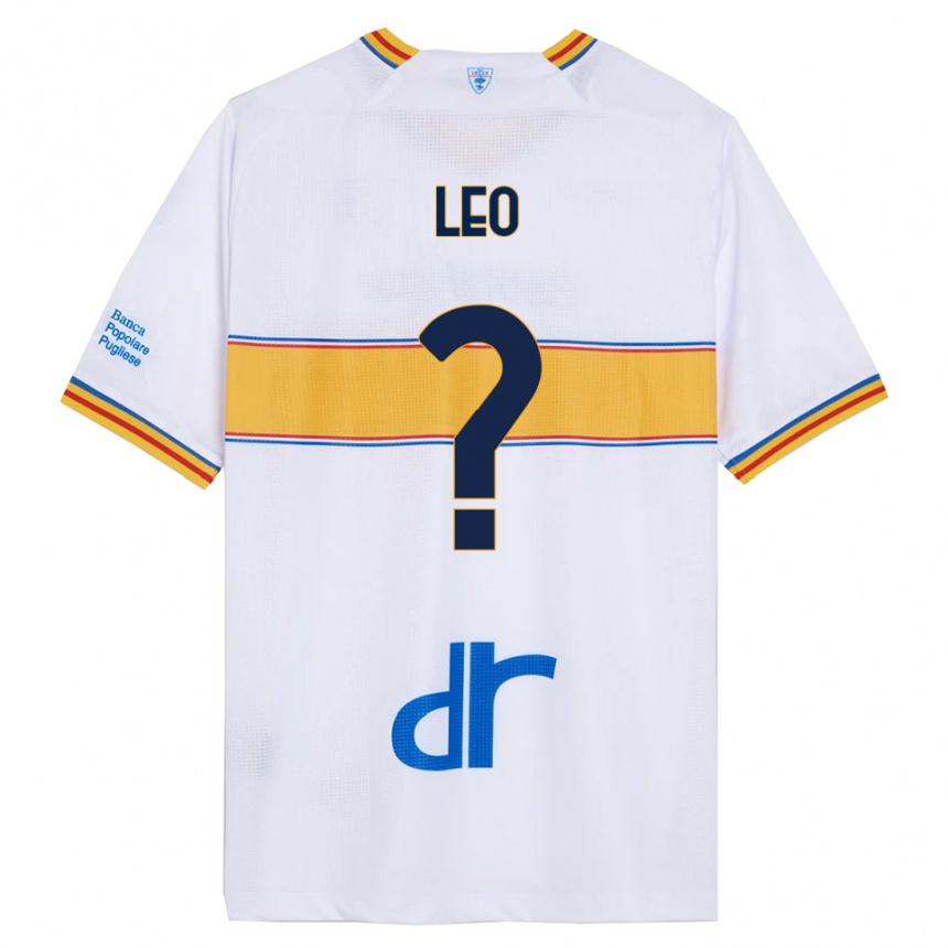 גברים כדורגל Giulio Leo #0 לבן צהוב הרחק ג'רזי 2025/26